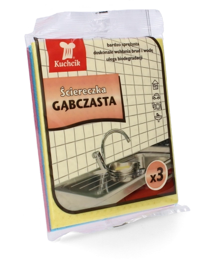 Kuchsik szivacskendők, 100% cellulóz, 3 db