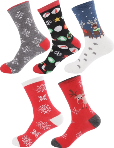 Karácsonyi pamut színes zokni 5 pár 37–43