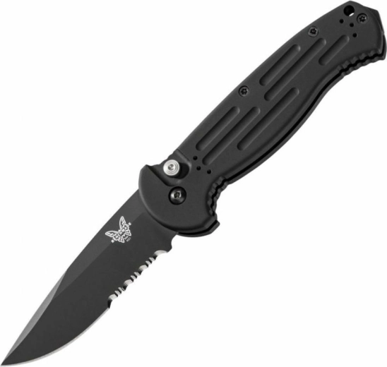 Benchmade AFO II automata zsebkés 9 cm, fekete Cerakote, Cordura tok