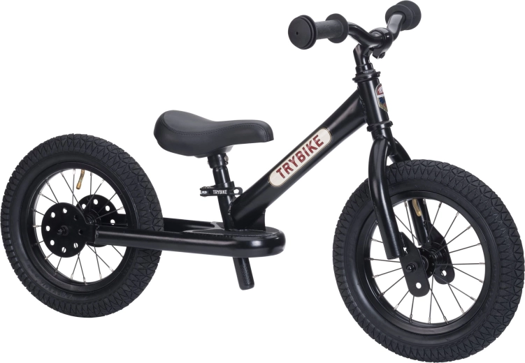 Trybike gyermek futóbicikli egyensúlyfejlesztéshez – fekete