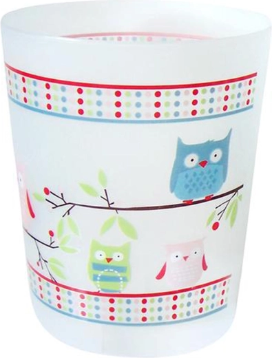 TORO bagoly mintás fürdőszobai kuka 20 × 24 cm