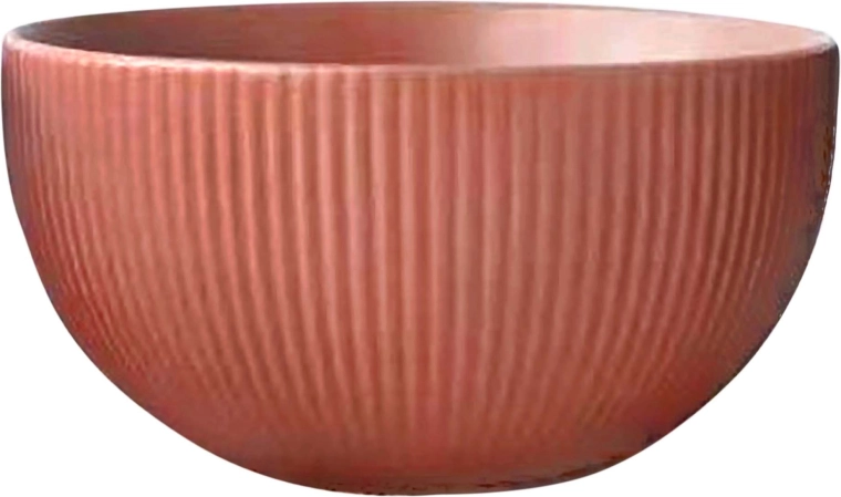 Kitchisimo kerámia tál 320 ml, bordázott téglavörös