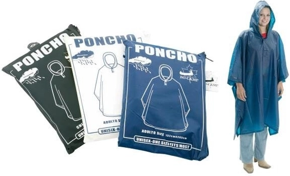 Gyerek vízálló PVC esőköpeny kapucnival, kék