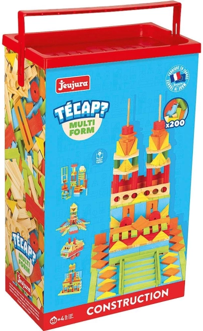 Jeujura Técap Multiform fa építőkészlet, 200 elem