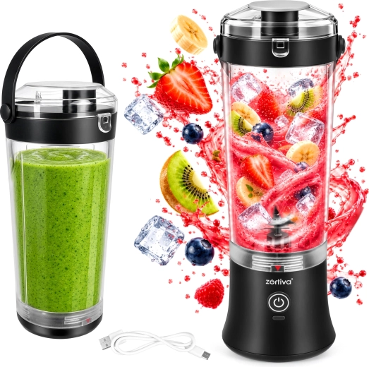 Zortiva ShakeWave 600 ml-es hordozható vezeték nélküli turmixgép