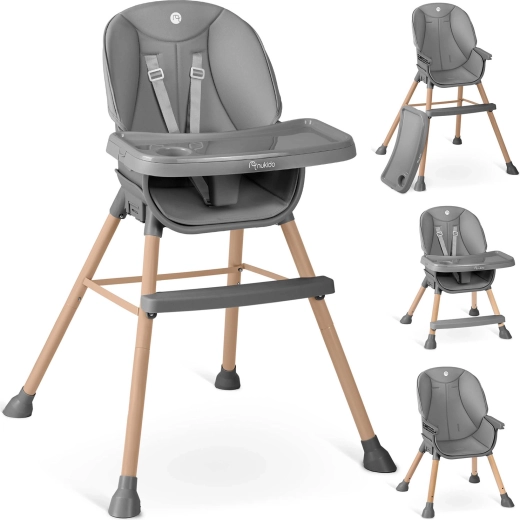 NUKIDO Tilo 3 az 1-ben etetőszék, szürke