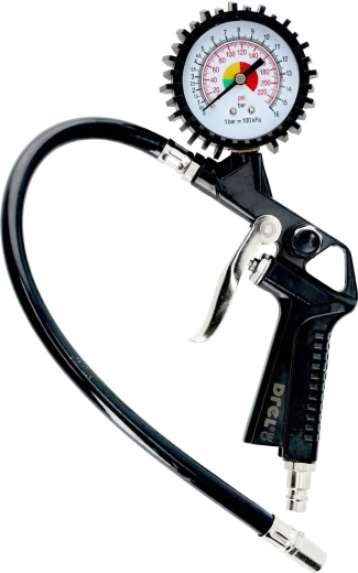 Drel fúvópisztoly manométerrel