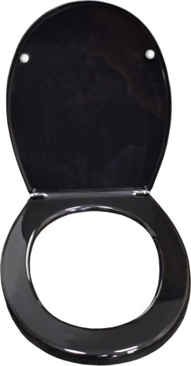 Univerzális fekete polipropilén WC-ülőke