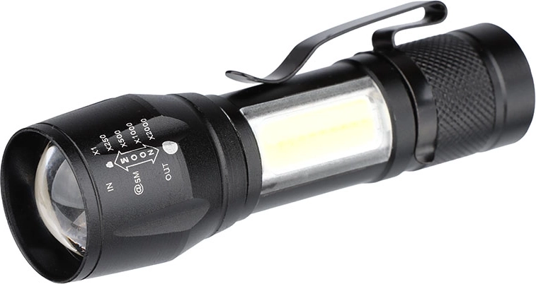 Solight tölthető fém LED-es zseblámpa, 150 + 60 lm