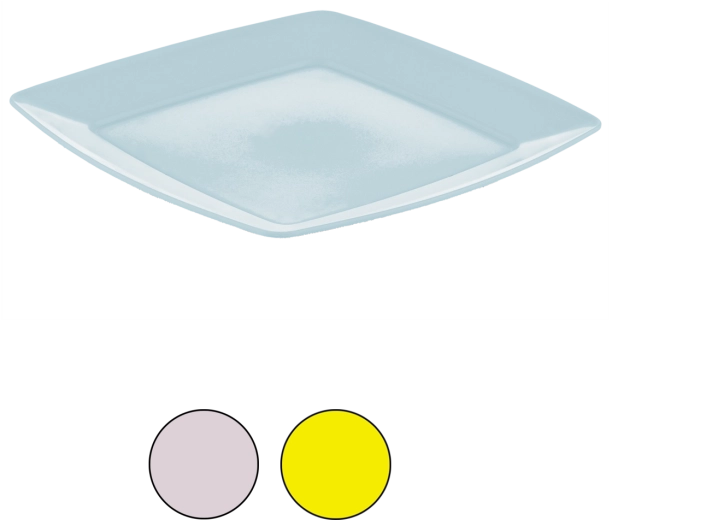 Négyzet alakú desszerttányér 20,5 cm tartós műanyagból