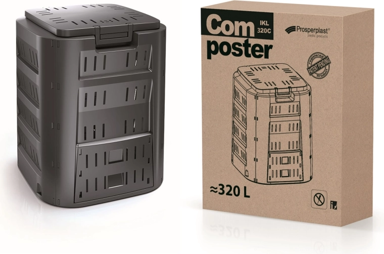 Compogreen komposztáló, 320 l, fekete
