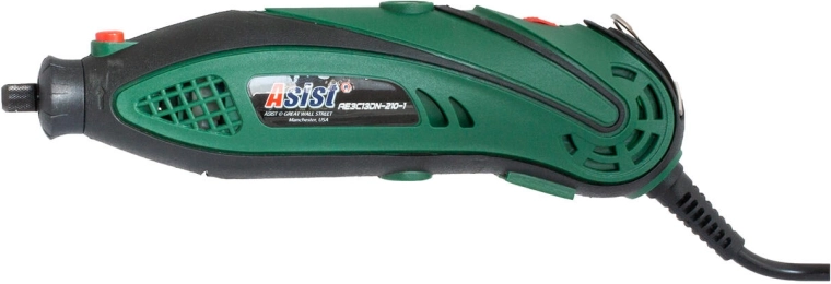 Mini egyenes csiszológép 135 W kofferben, 210 darab tartozékkal ASIST