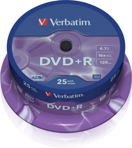 Verbatim DVD+R Matt Silver 4,7 GB 16×, 25 db