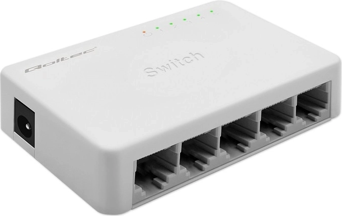 QOLTEC gigabites hálózati switch 5× RJ45, 1000 Mb/s, Plug & Play