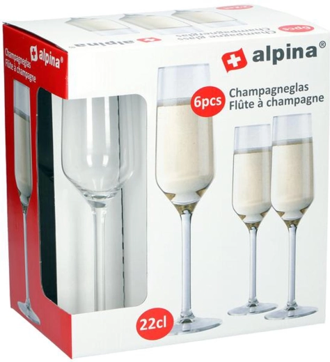 Alpina pezsgőspohár 220 ml, 6 darabos készlet