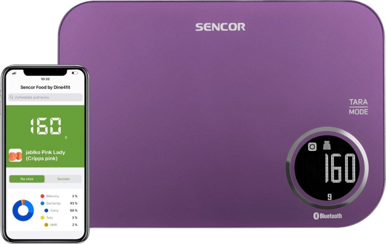 Sencor okos konyhai mérleg Bluetooth-kapcsolattal