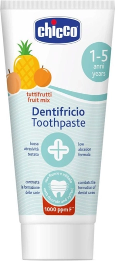 Chicco gyümölcsös, fluoridos fogkrém gyermekeknek 1–5 éves korig, 50 ml