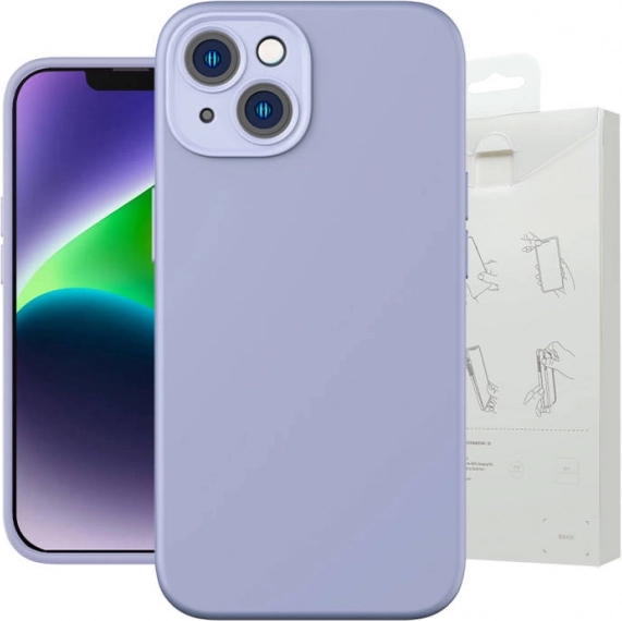 Baseus Liquid Silica Gel tok iPhone 14 Plus levendula