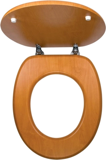 Világos dió furnérozott MDF WC-ülőke