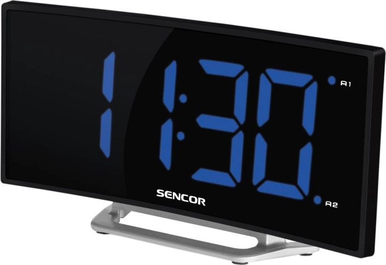 Sencor digitális ébresztőóra kék LED-kijelzővel