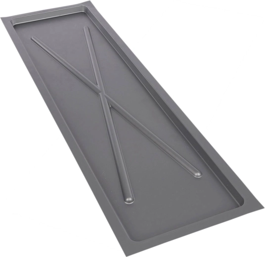 Metpol keskeny csepegtetőtálca ezüst 75 × 22,5 cm, 80 cm-es kétszintes edényszárítóhoz