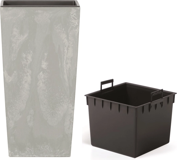 Urbi Square virágtartó betonhatással 17 × 17 × 32,5 cm