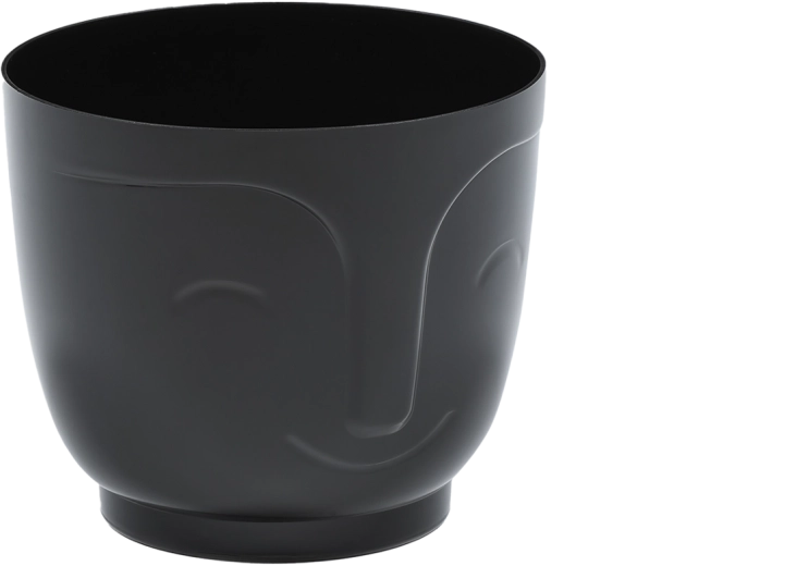 Atena dekoratív virágcserép-borítás, 14 cm, fekete