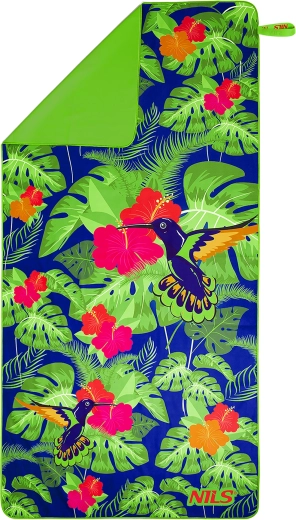 Gyorsan száradó mikroszálas törölköző NILS Camp – pingvinek, 160 × 80 cm