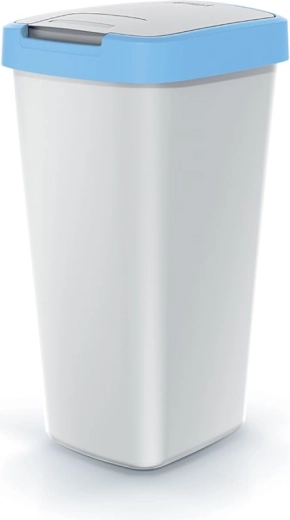 Compacta Q 25 l fedeles szemetes, hamuszürke, világoskék kerettel