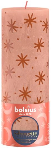 Rusztikus gyertya 190 × 68 mm – krémes karamell