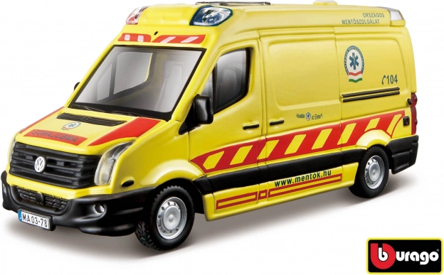 Bburago mentőautó Volkswagen Crafter 1:50