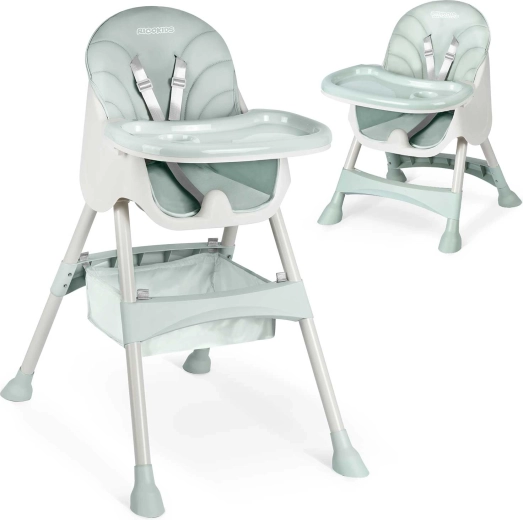 Milo 3 az 1-ben etetőszék tálcával, zöld