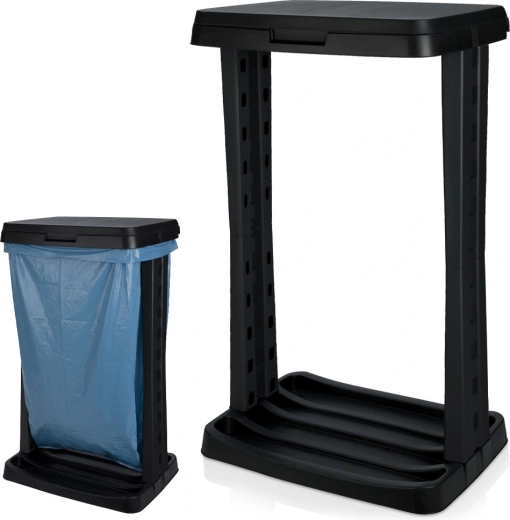 Szemeteszsák-tartó állvány 120 l-ig, fedéllel – 1 db