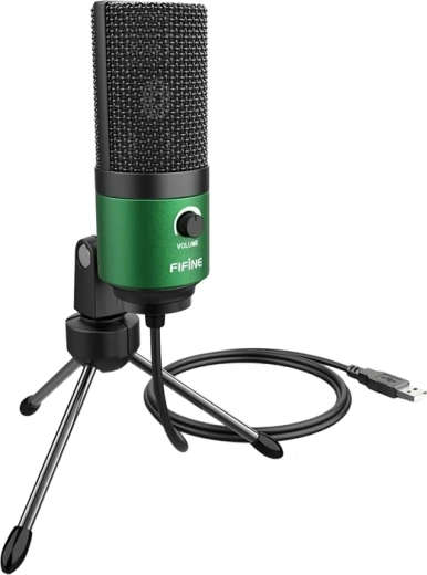 Fifine K669BG zöld kondenzátoros USB mikrofon