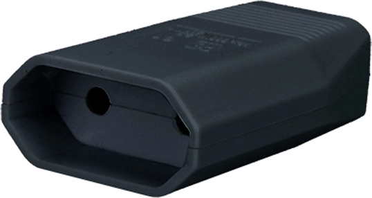 Solight lapos dugvilla (csatlakozó) C típusú Euro 2,5 A, egyenes, IP20, fekete – 1 db