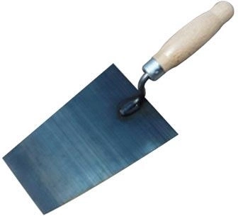 Kőműveskanál 180 × 130 mm, acél fa nyéllel, fekete