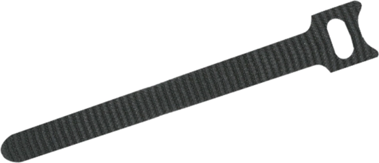 Textil tépőzáras kábelkötegelők, fekete – 10 darab