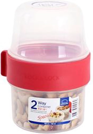 LocknLock 2 az 1-ben élelmiszertartó doboz, 150 + 150 ml