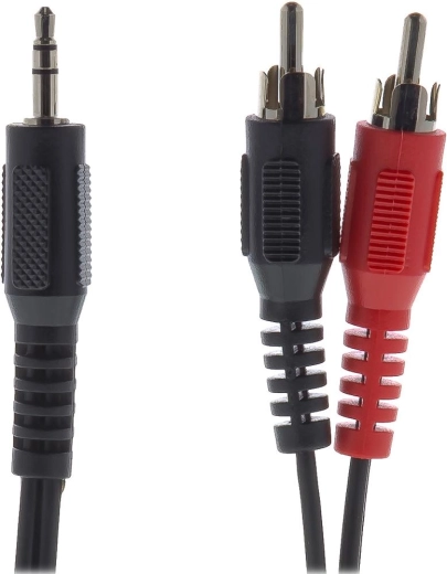 Sencor audiokábel 3,5 mm-es jack csatlakozóról 2× RCA-ra, 2 m