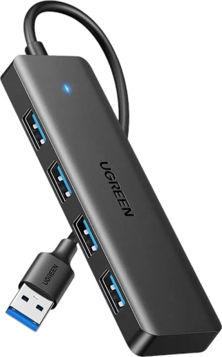 UGREEN USB-A hub 4 az 1-ben (1× USB-A – 4× USB-A), fekete