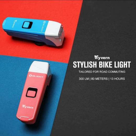 OLIGHT Wyvern Blue első kerékpárlámpa, 300 lm, USB‑C