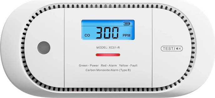 X‑Sense XC01‑R szén‑monoxid érzékelő LCD kijelzővel és cserélhető elemmel