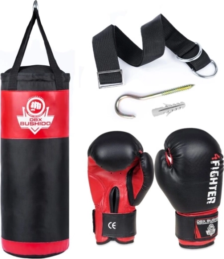 DBX BUSHIDO Kids 60 cm gyermek boksz szett – zsák, 6 oz kesztyű és függesztő