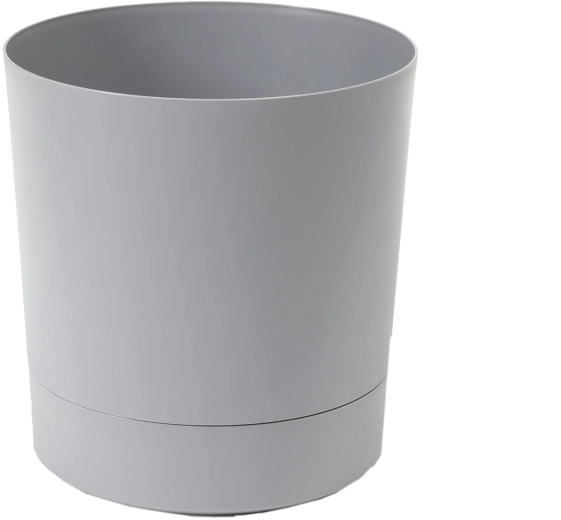 Aura virágtartó alátéttel 38 cm – szürke