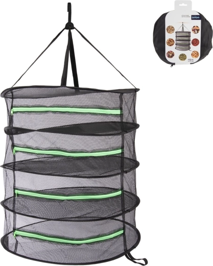Függeszthető szárítóháló gyógynövényekhez és gombákhoz 60 cm, 4 szint