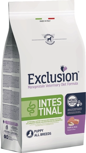 Exclusion Intestinal Puppy sertés rizzsel 800 g – állatorvosi kölyöktáp