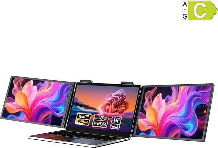 Zeuslap ZB14 duál hordozható monitor 2× 14" Full HD