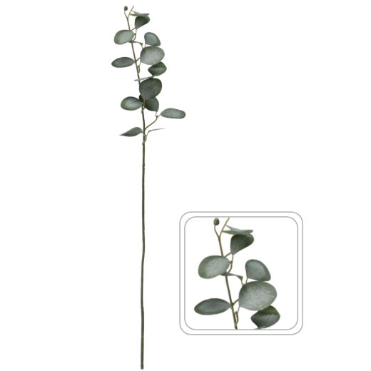 Műág zöld levelekkel 90 cm