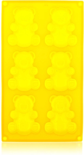 Szilikon maci forma 6 db sárga