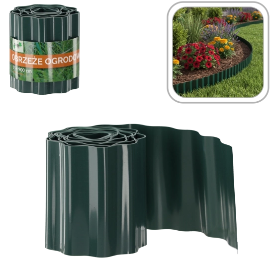 Kerti szegély 15 × 900 cm, zöld